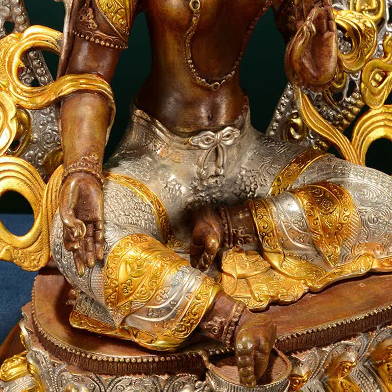 Nimara Ritual Bodhisattva Green Tara Hope Copper Statue Decoration