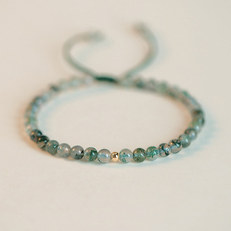 Nimara Ritual Moss Agate Lucky Balance Bracelet