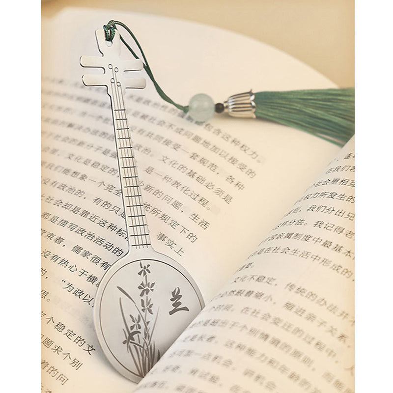 Nimara Ritual Classical Musical Instruments Pipa Guzheng Guqin Ruan Metal Bookmarks Tassel With Gift Box