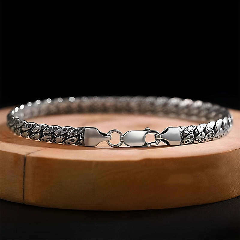 Nimara Ritual Simple Dotted Texture Design Copper Luck Buckle Bracelet