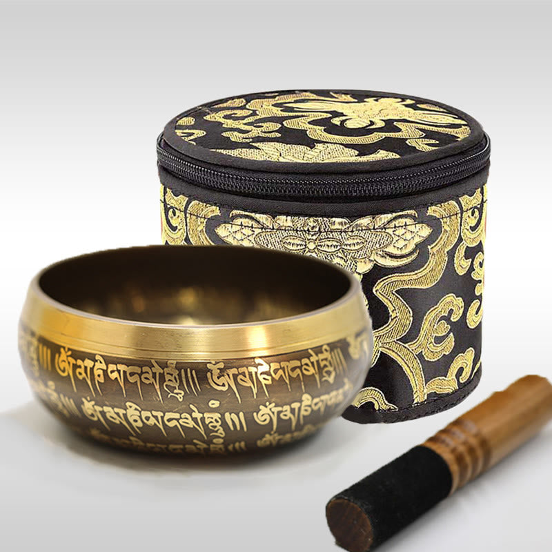 Nimara Ritual Tibetan Meditation Sound Bowl Handcrafted for Healing and Mindfulness Singing Bowl Set