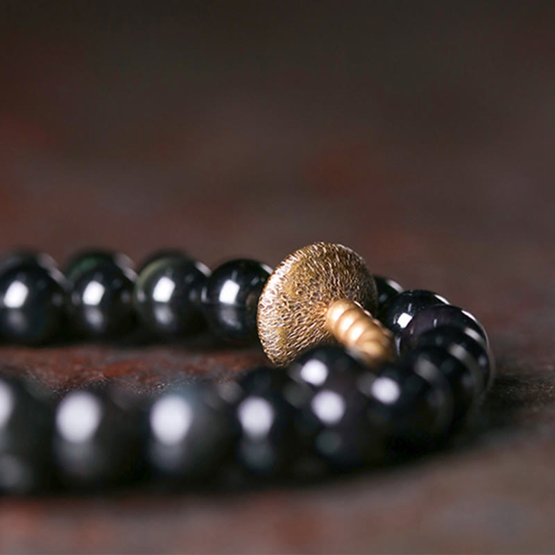 Nimara Ritual Rainbow Obsidian Copper Love Double Wrap Bracelet