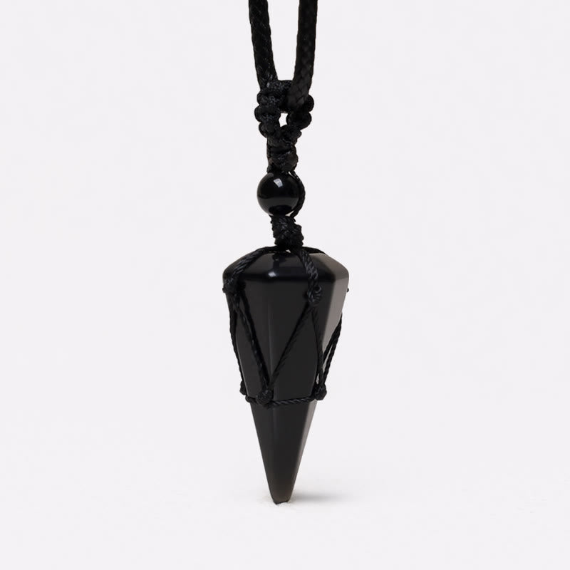 Nimara Ritual Natural Stone Pointed Pendant Necklace