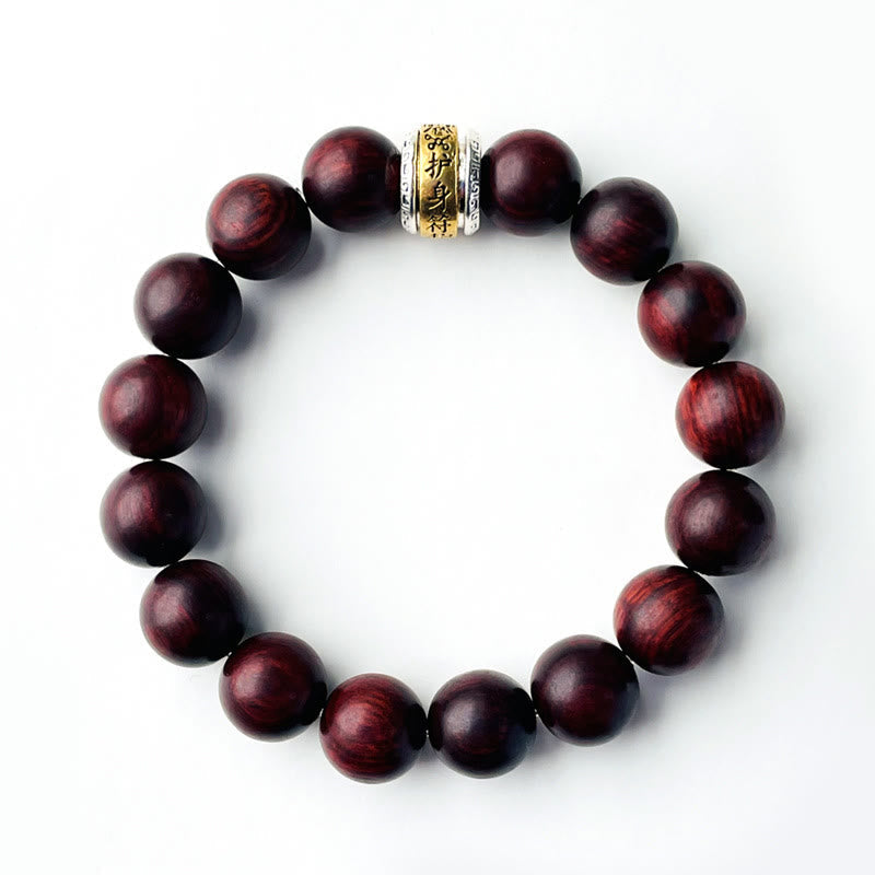 Nimara Ritual Small Leaf Red Sandalwood Amulet Protection Bracelet