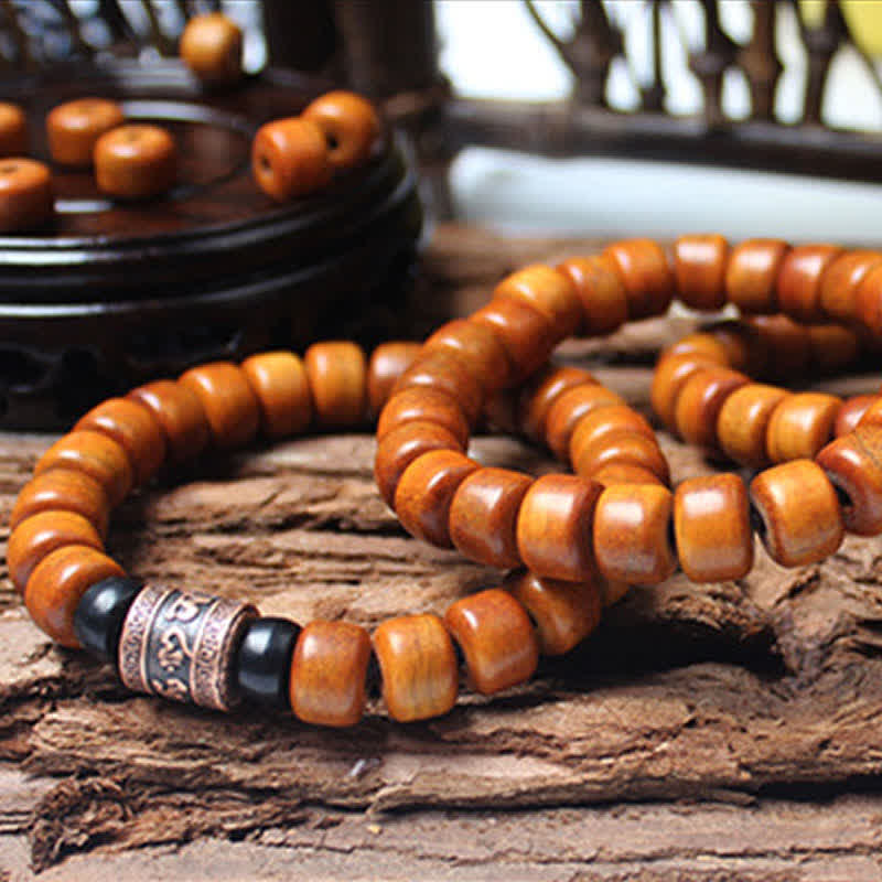 Nimara Ritual Tibetan Bone Beads Om Mani Padme Hum Strength Bracelet