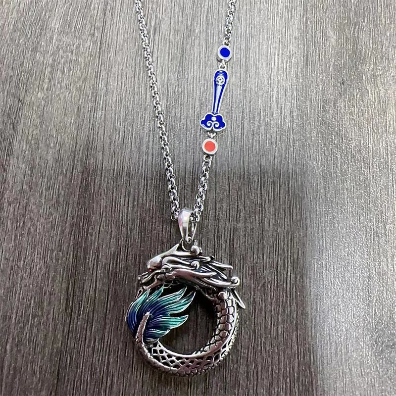 Nimara Ritual Tibetan Copper Dragon Strength Necklace