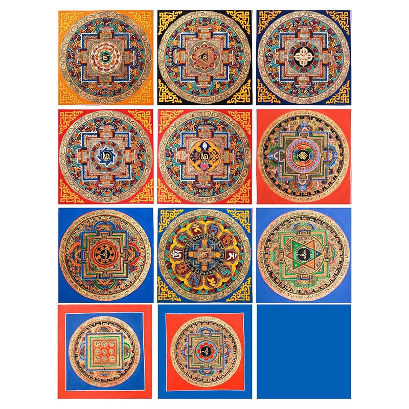 Nimara Ritual Tibetan Handmade Thangka Painting Blessing Thangka Blind Box Random Color Pattern