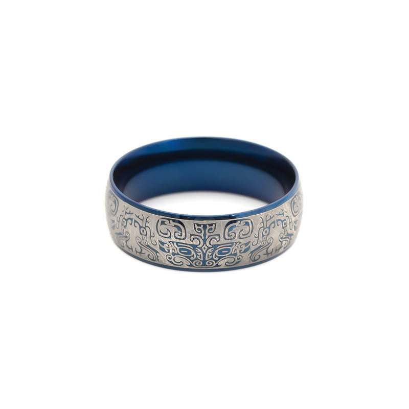 Nimara Ritual Lucky Mythological Creature Taotie Wealth Titanium Steel Ring