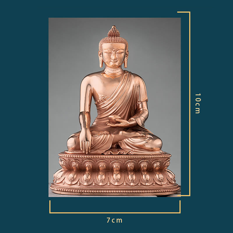 Nimara Ritual Gautama Shakyamuni Buddha Figurine Serenity Copper Statue Home Decoration