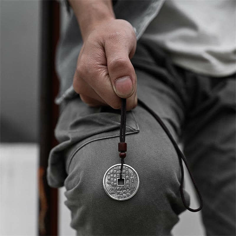 Nimara Ritual Bagua Yin Yang Copper Coin Star Balance Energy Necklace Pendant