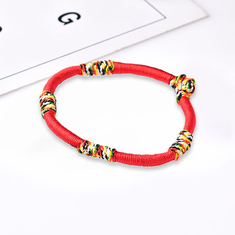 Nimara Ritual Tibetan Handmade Colorful King Kong Knot Lucky Protection Braid String Bracelet