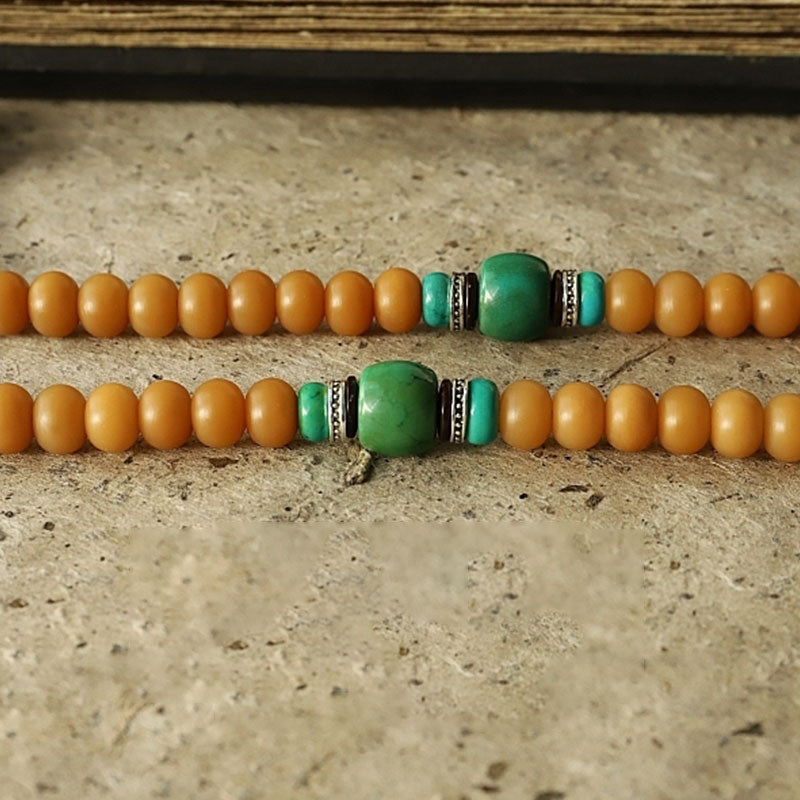 Nimara Ritual Tibet 108 Mala Beads Bodhi Seed Bagua Vajra Wealth Bracelet