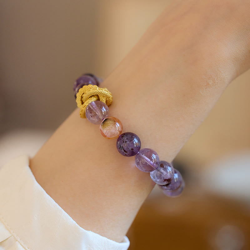 Nimara Ritual Purple Phantom Copper Gold-plated Dragon Wisdom Bracelet