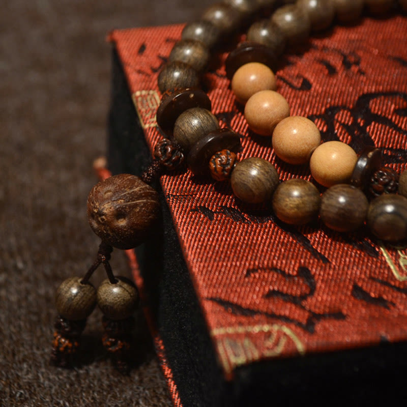 Nimara Ritual Tibetan Sandalwood Protection Charm Mala Bracelet