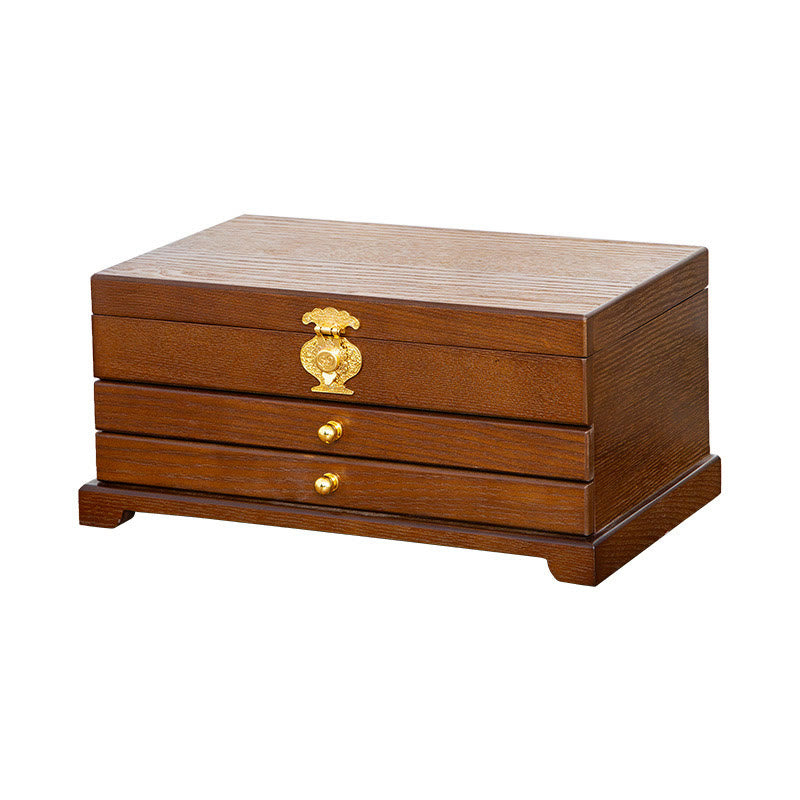 Nimara Ritual Retro Wooden Jewelry Box Three-Layer Jewelry Storage Box