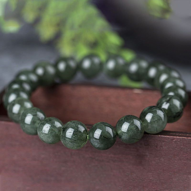 Nimara Ritual Natural Green Crystal Blessing Wealth Bracelet