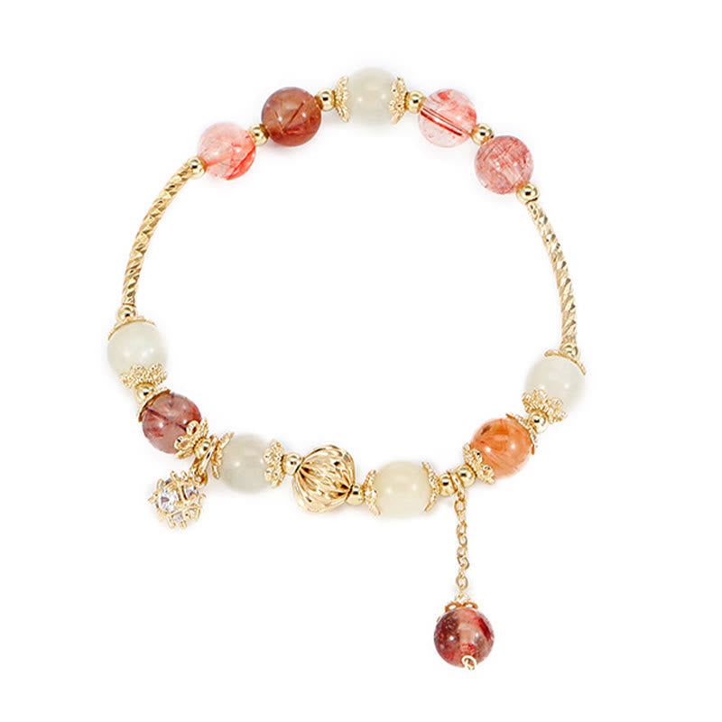 Nimara Ritual Colorful Rutilated Quartz Cat Eye Zircon Auspiciousness Bead Bracelet