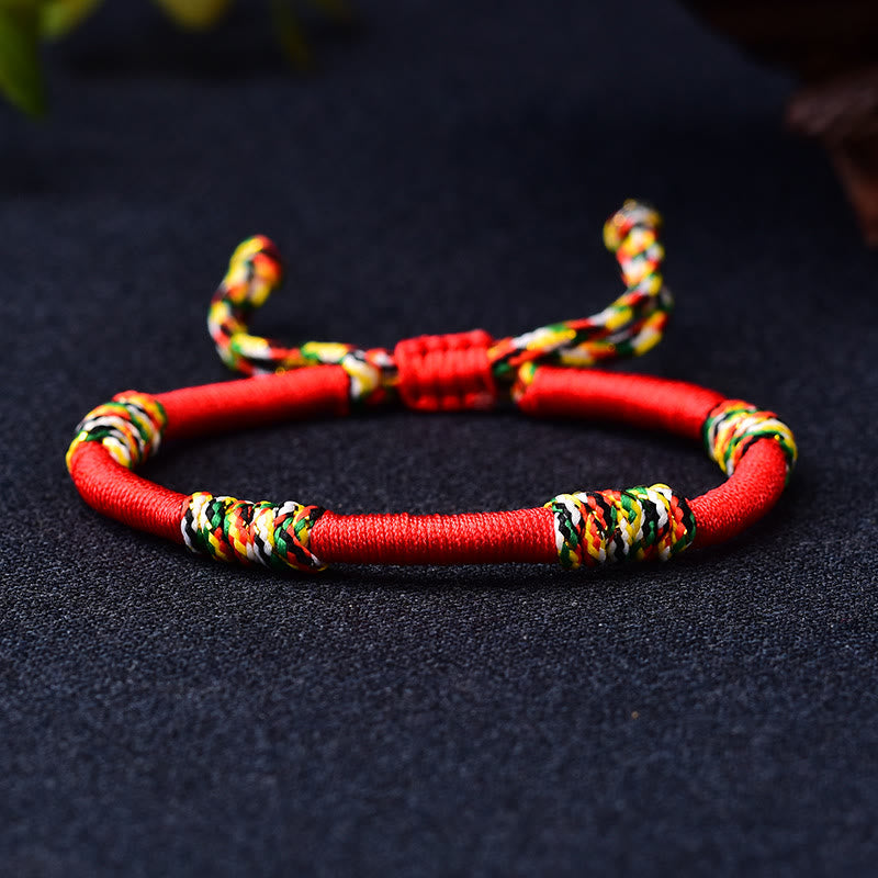Nimara Ritual Tibetan Handmade Colorful King Kong Knot Lucky Protection Braid String Bracelet