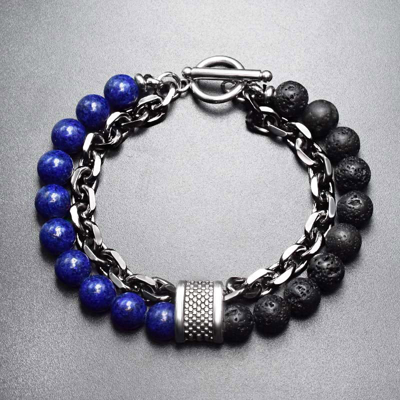 Nimara Ritual Natural Tiger Eye Lazurite Lapis Lazuli Protection Bracelet