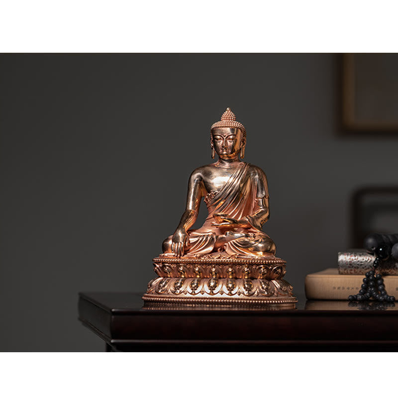 Nimara Ritual Gautama Shakyamuni Buddha Figurine Serenity Copper Statue Home Decoration