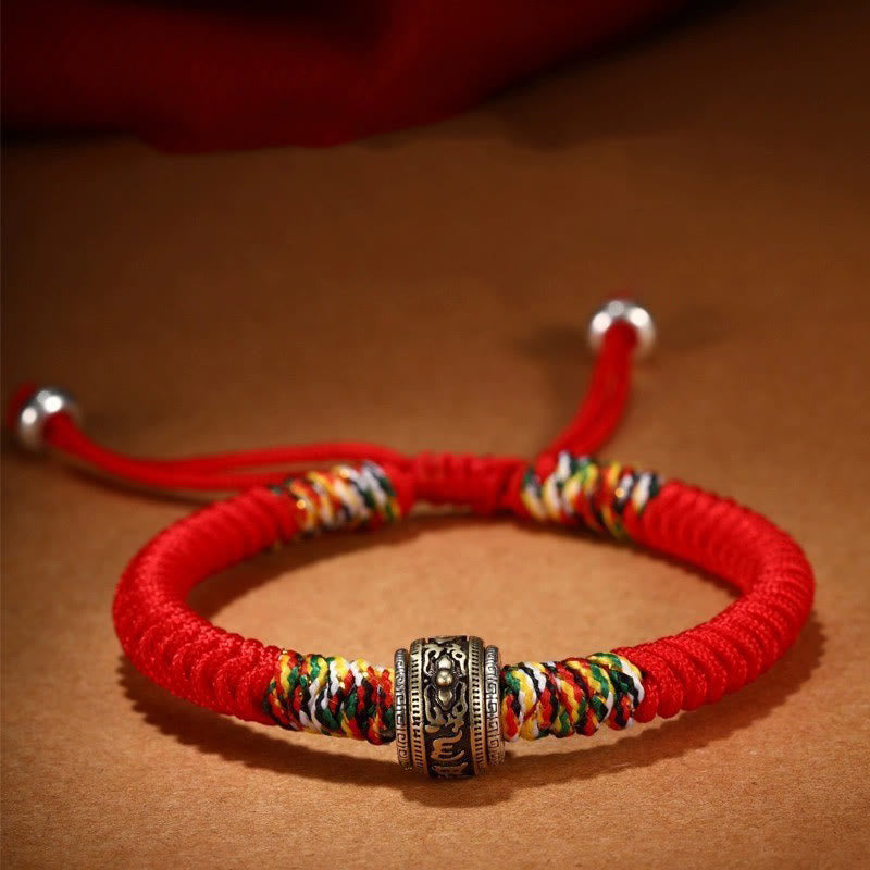 Nimara Ritual 925 Sterling Silver Om Mani Padme Hum King Kong Knot Faith Bracelet