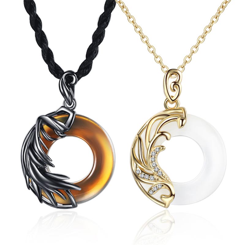 Nimara Ritual Obsidian Chalcedony Meditation Round Pendant Necklace