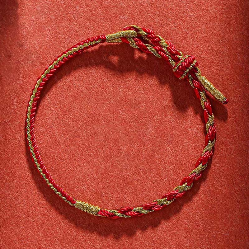 Nimara Ritual Handmade Chinese Zodiac Rabbit Rooster Rat Horse Dragon Protection Braid String Bracelet