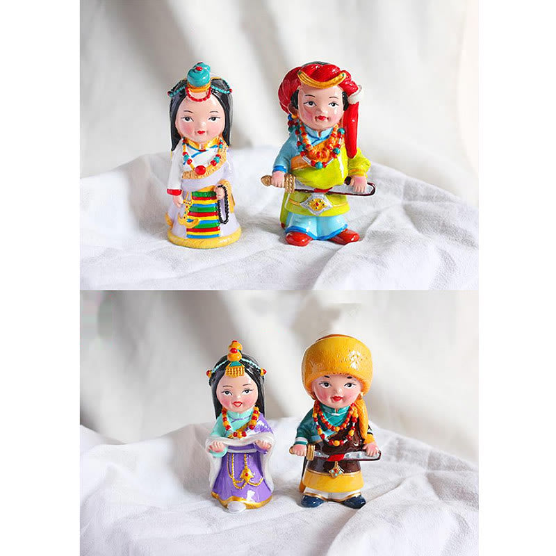 Nimara Ritual Hand Painted Tibetan Figures Creative Home Office Car Decoration Ornament