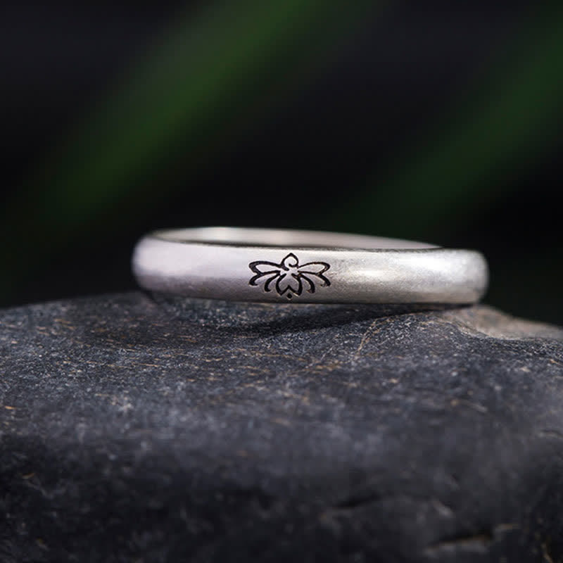 Nimara Ritual 925 Sterling Silver Lotus Flower Enlightenment Ring