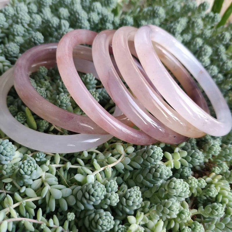Nimara Ritual Purple Jade Happiness Protection Bracelet Bangle