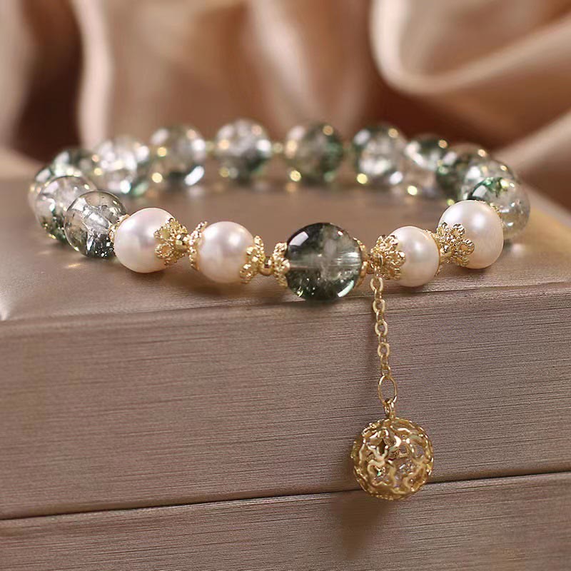 Nimara Ritual Green Phantom Pearl Self-acceptance Charm Bracelet