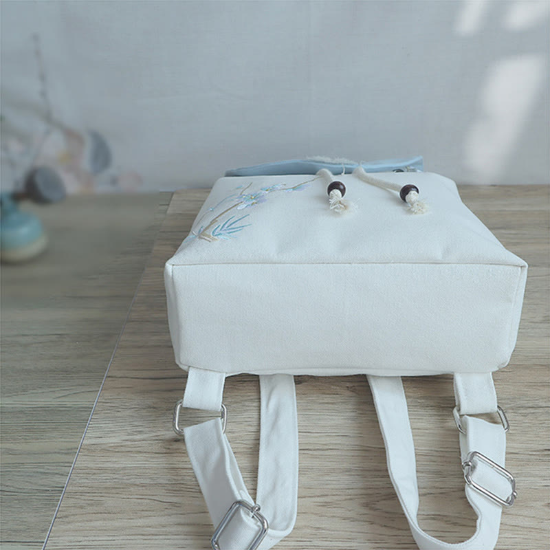Nimara Ritual Handmade Embroidered Large Capacity Canvas Backpack