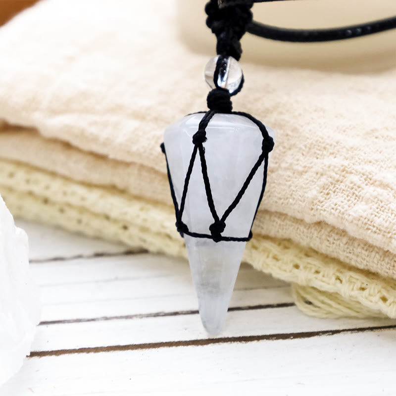 Nimara Ritual Natural Stone Pointed Pendant Necklace