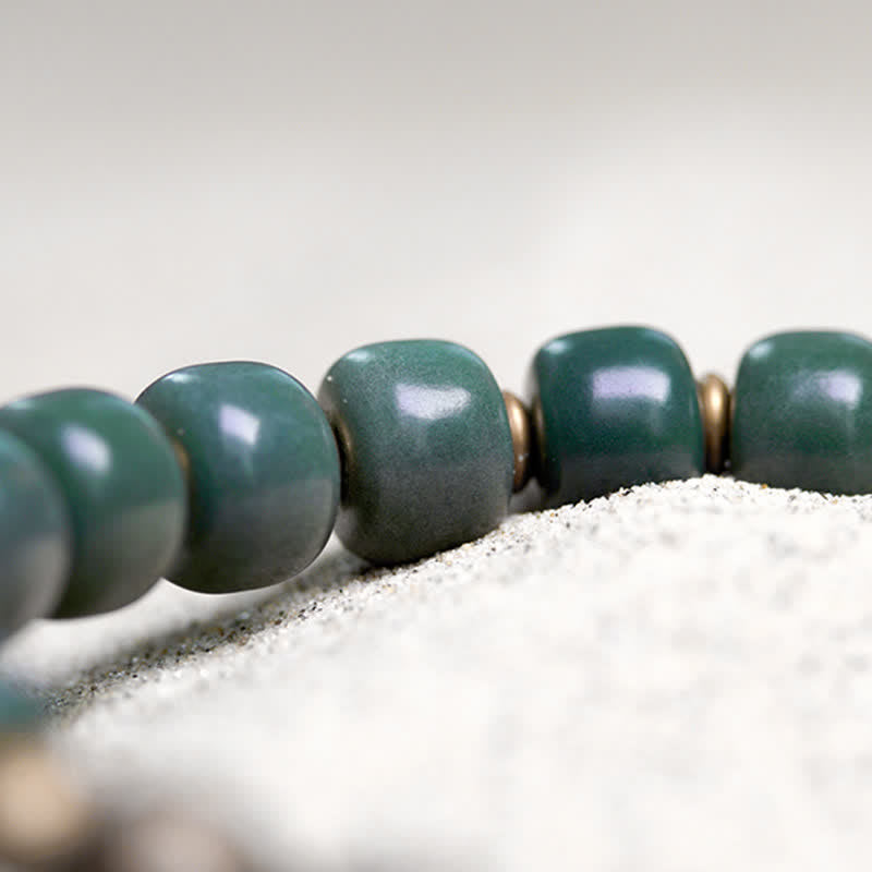 Nimara Ritual Tibetan Cyan Bodhi Seed Copper Success Bracelet