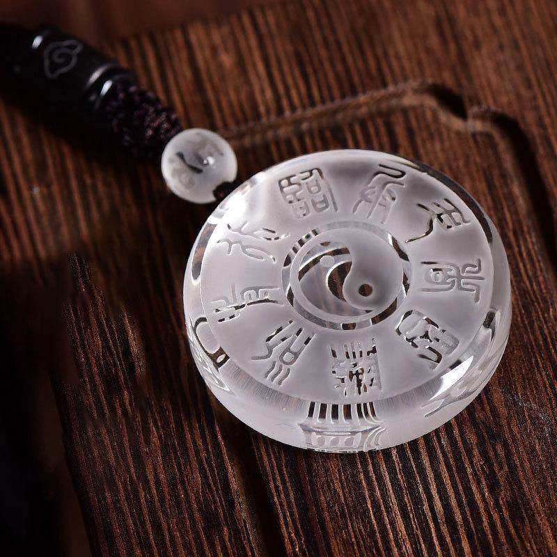 Feng Shui Liuli Yin Yang Protection Balance Pendant Necklace