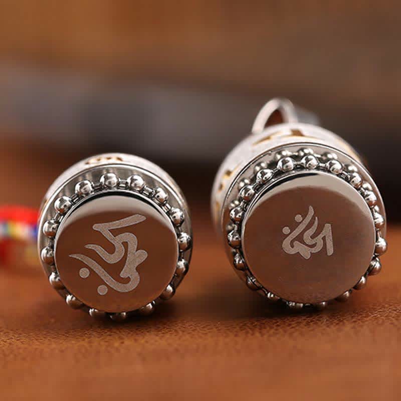Nimara Ritual Tibet Om Mani Padme Hum Shurangama Mantra Titanium Steel Wisdom Amulet Necklace Pendant