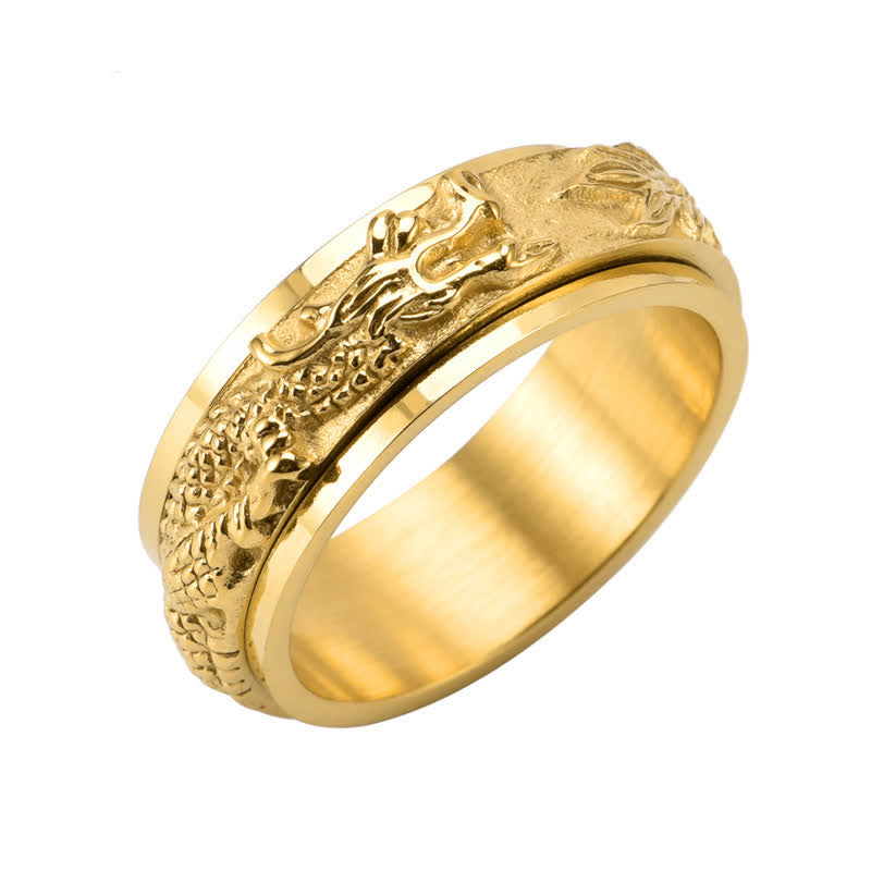 Nimara Ritual Dragon Titanium Steel Stimulation Rotatable Ring