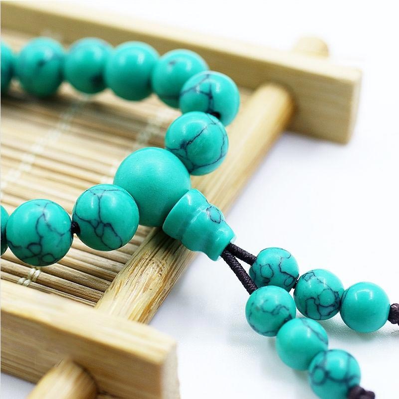 Nimara Ritual Tibetan Turquoise Purification Necklace Mala