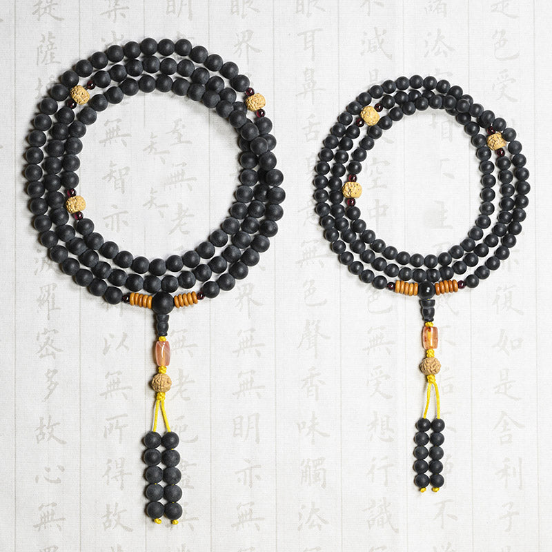 Nimara Ritual Tibetan Mala Cypress Bodhi Seed Red Agate Healing Bracelet