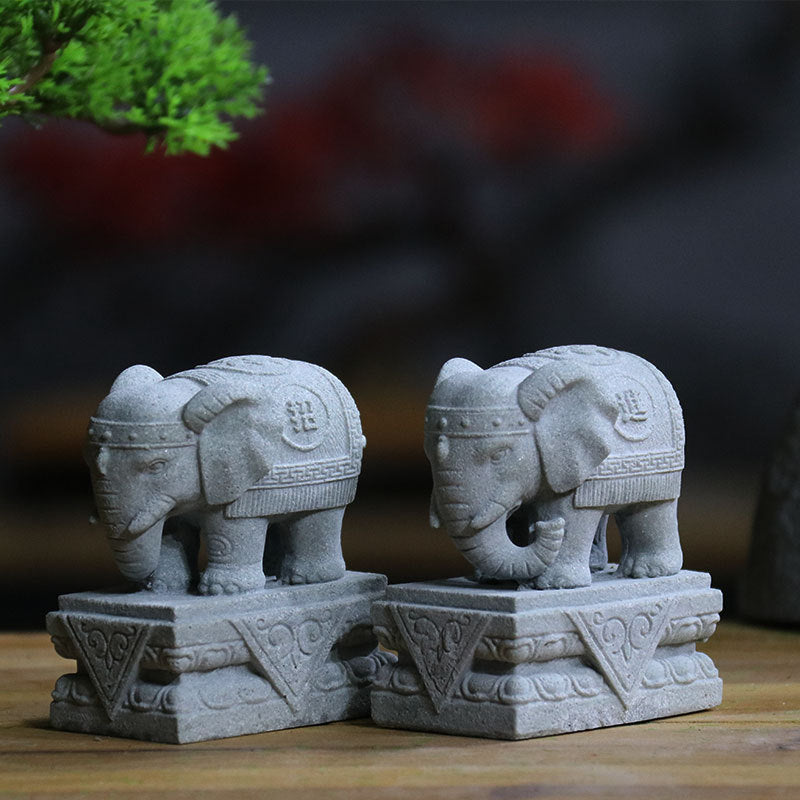 Nimara Ritual Lion Fu Foo Dogs Elephant Ward Off Evil Blessing Home Decoration
