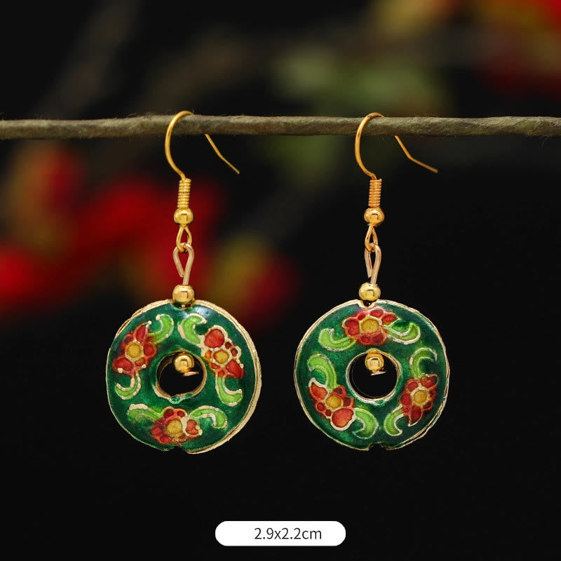 Nimara Ritual Lotus Butterfly Flower Alloy Copper Enlightenment Drop Earrings