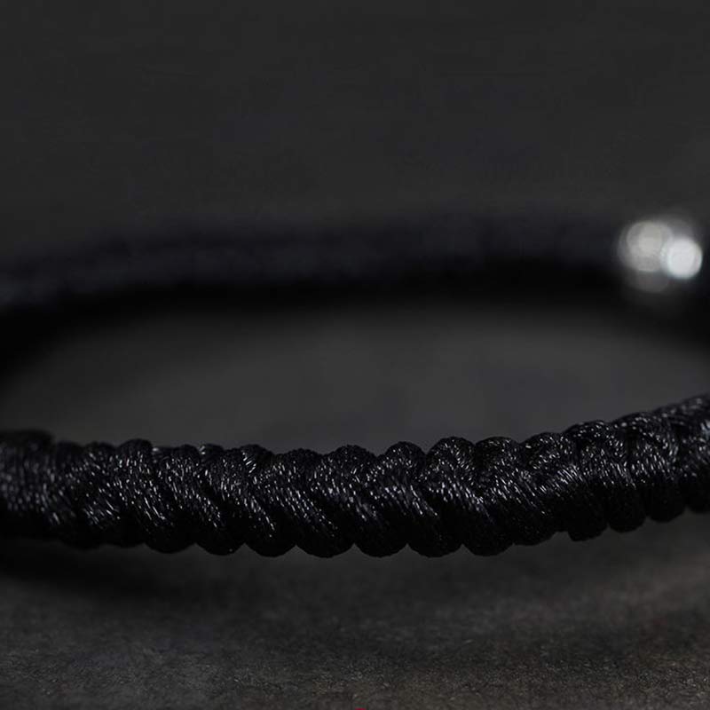 Nimara Ritual Silver Luck Koi Fish Braided String Bracelet