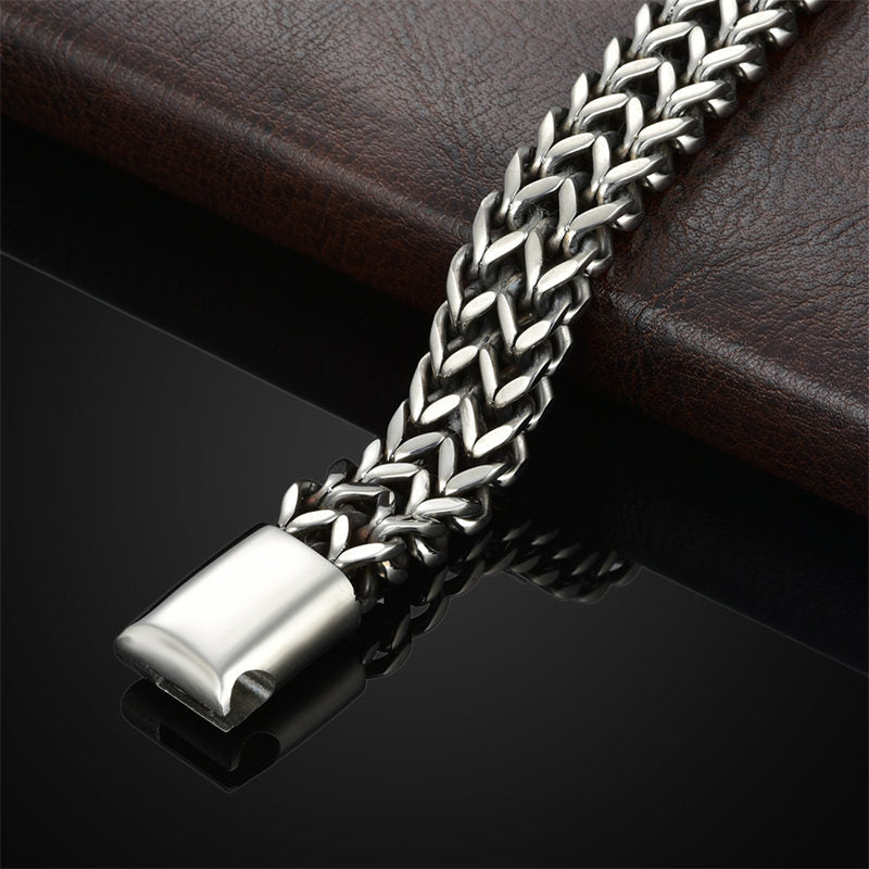 Nimara Ritual Fish Scale Magnetic Buckle Titanium Steel Balance Bracelet Bangle