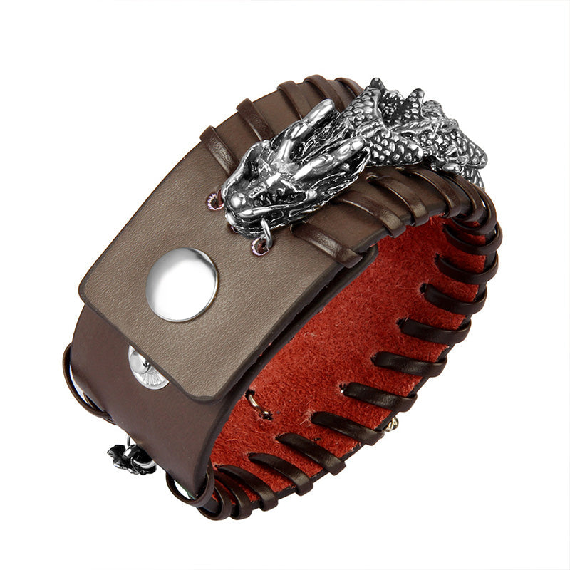 Nimara Ritual Dragon Leather Protection Weave Bracelet