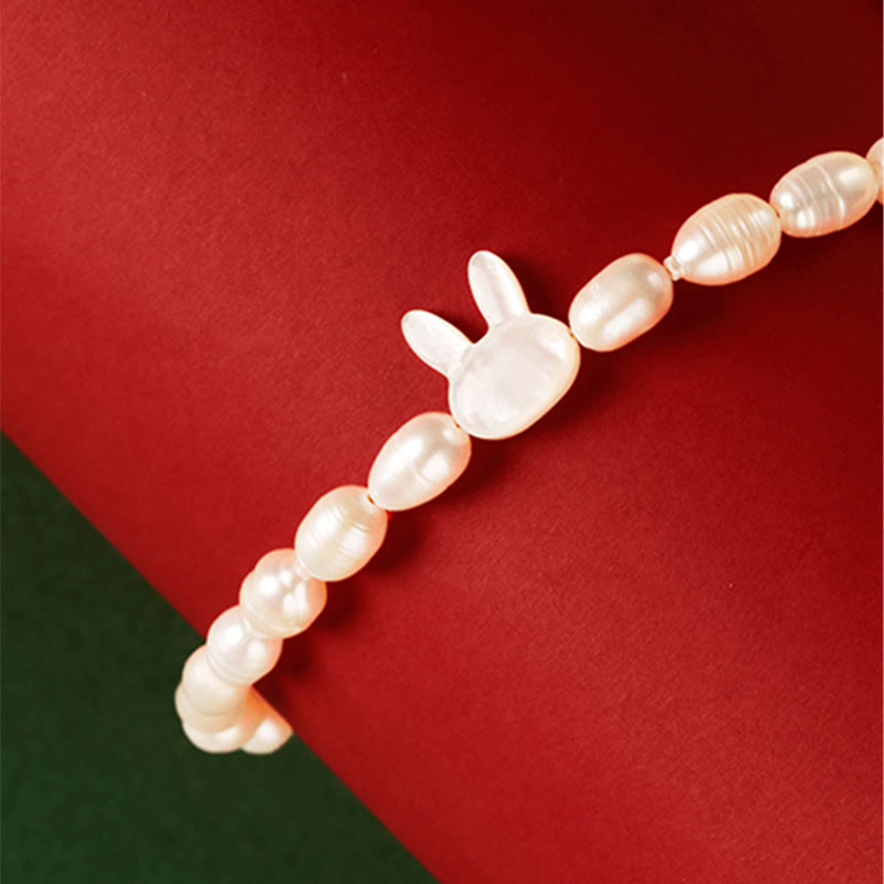 Nimara Ritual Natural Pearl Cute Rabbit Sincerity Bracelet