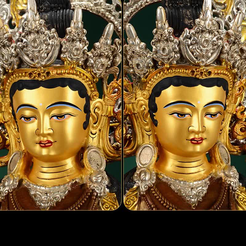 Nimara Ritual Bodhisattva Green Tara Hope Copper Statue Decoration