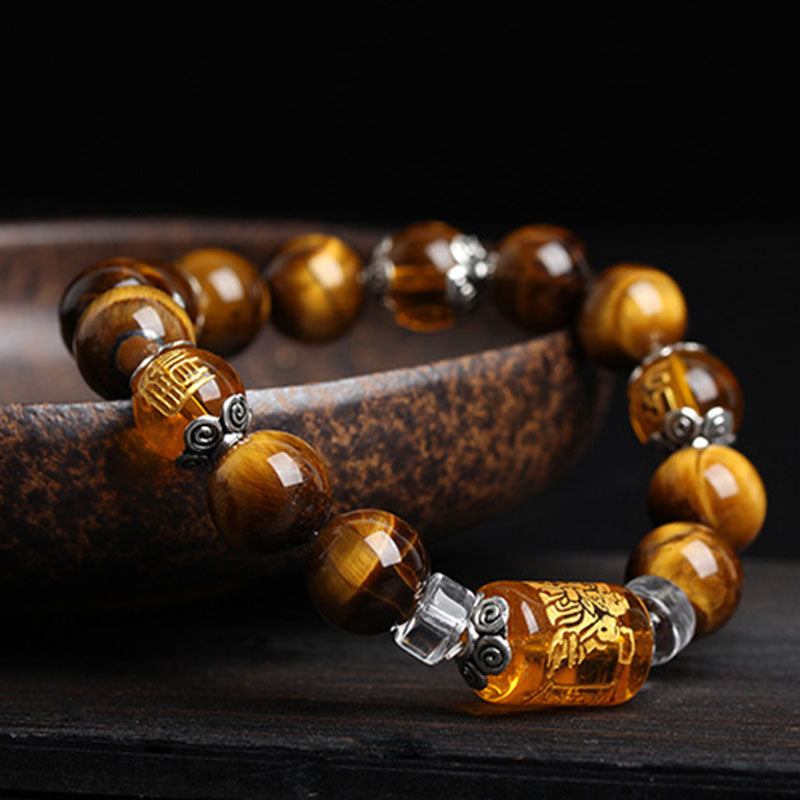 Nimara Ritual Tiger Eye Bead Fortune Prosperity Bracelet