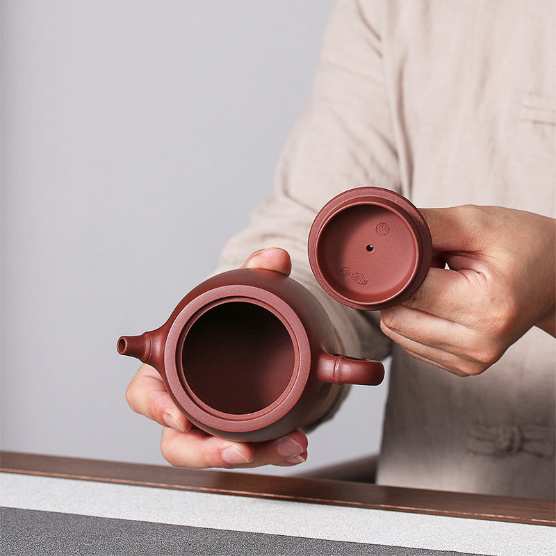 Nimara Ritual Handmade Vintage Bamboo Purple Clay Kung Fu Teapot