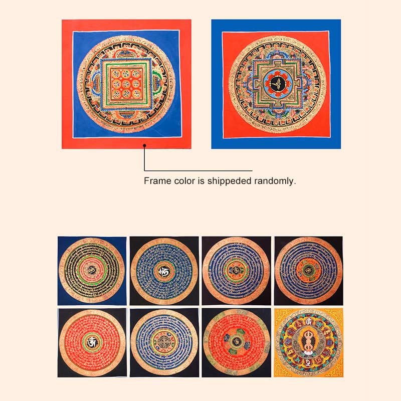 Nimara Ritual Tibetan Handmade Thangka Painting Blessing Thangka Blind Box Random Color Pattern