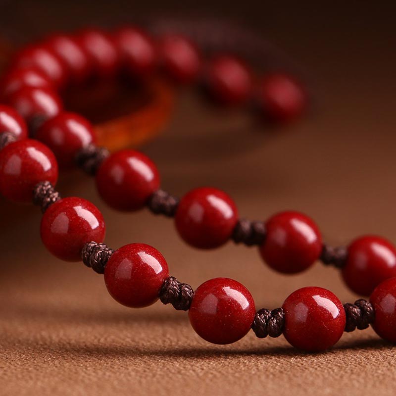 Nimara Ritual Year Of The Dragon Natural Cinnabar Hetian Jade Bead Copper Coin Attract Wealth Strength Necklace Pendant